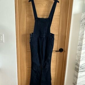 Women's Black Denim Overalls